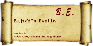 Bujtás Evelin névjegykártya